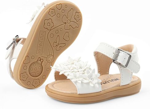 Infant Girls Sandals,Girls First Walkers Shoes, Non-Slip Breathable Soft Leather Open-Toe Summer Shoes for Kids in Saudi Arabia