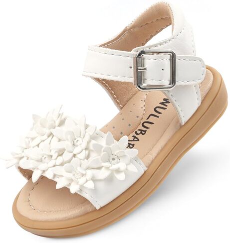 Infant Girls Sandals,Girls First Walkers Shoes, Non-Slip Breathable Soft Leather Open-Toe Summer Shoes for Kids in Saudi Arabia