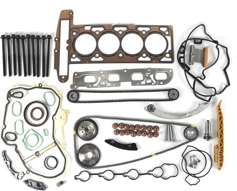 طقم سلسلة التوقيت الملاءمة لـ Chevy 2006-2015 HHR 2.4L 2.2L 2.0L ، لـ 06-10 COBALT 10-15 Expenox 08-13 MALIBU 2.4L ، تم تعيين الأجزاء الزمنية لـ 10-15 LACROSSE Regal 07-09 G5 G6 2.0L مع مجموعة MLS Head Gasket in Saudi Arabia