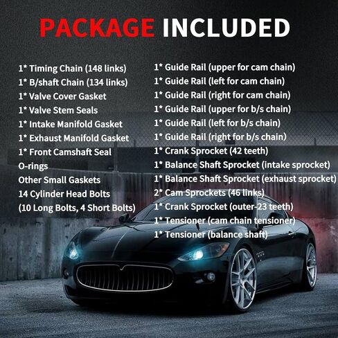 طقم سلسلة التوقيت الملاءمة لـ Chevy 2006-2015 HHR 2.4L 2.2L 2.0L ، لـ 06-10 COBALT 10-15 Expenox 08-13 MALIBU 2.4L ، تم تعيين الأجزاء الزمنية لـ 10-15 LACROSSE Regal 07-09 G5 G6 2.0L مع مجموعة MLS Head Gasket in Saudi Arabia
