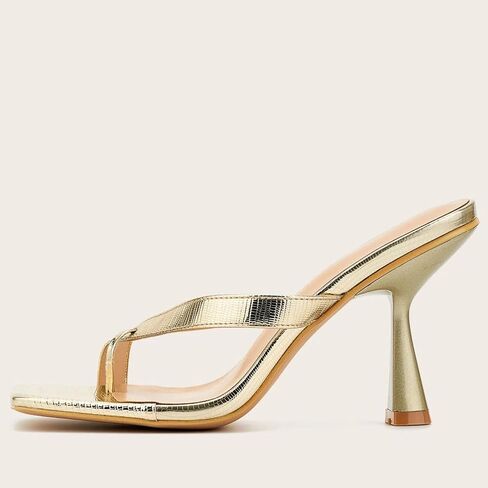 Lryweisy النسائية Criss-Cross Thong Thong Sandals 3.5 بوصة مربعة مفتوحة إصبع القدم عالي الكعب الأزياء لباس الحفلات الكعب الصنادل in Kuwait