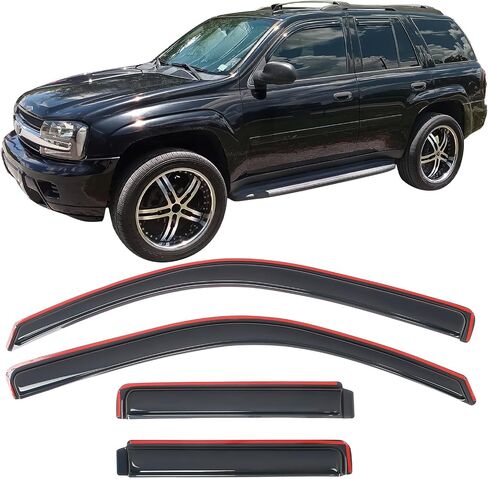Ikon Motorsports in Channel Window Vensors متوافقة مع 2002-2009 Chevy Trailblazer و GMC Envoy in Saudi Arabia