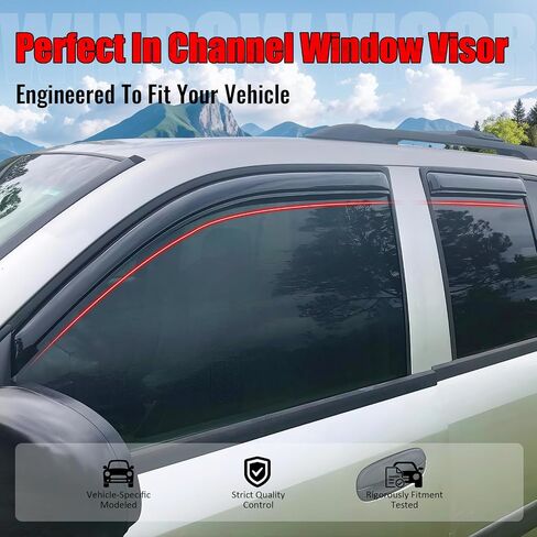 Ikon Motorsports in Channel Window Vensors متوافقة مع 2002-2009 Chevy Trailblazer و GMC Envoy in Saudi Arabia