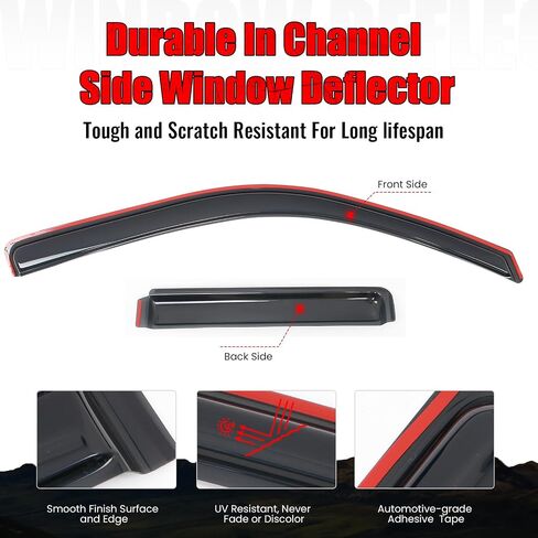 Ikon Motorsports in Channel Window Vensors متوافقة مع 2002-2009 Chevy Trailblazer و GMC Envoy in Saudi Arabia