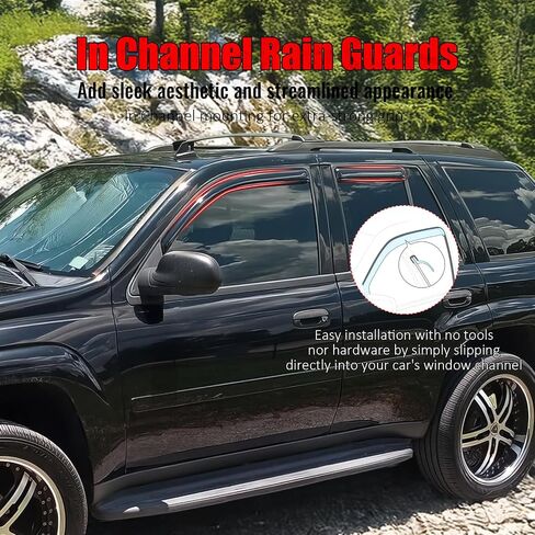 Ikon Motorsports in Channel Window Vensors متوافقة مع 2002-2009 Chevy Trailblazer و GMC Envoy in Saudi Arabia