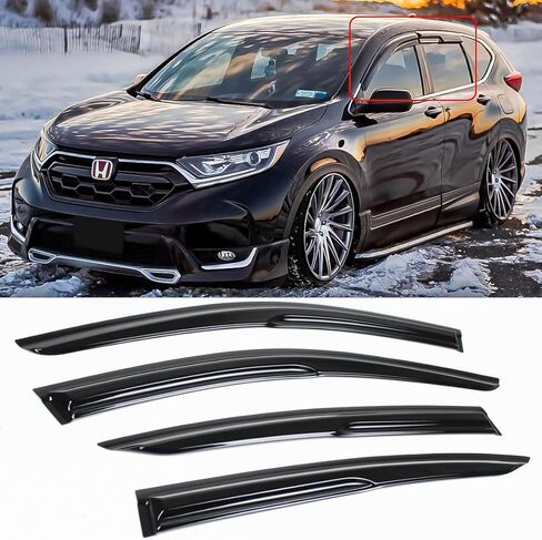 يناسب 2017-2021 هوندا CRV CR-V JDM 3D Wavy Mugen Style Window Window Guard Guard Vent in Saudi Arabia