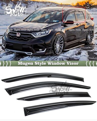 يناسب 2017-2021 هوندا CRV CR-V JDM 3D Wavy Mugen Style Window Window Guard Guard Vent in Saudi Arabia
