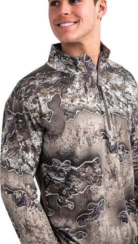RealTree Men's Camo Hunting 1/4 zip Performance Pullover قمصان in Saudi Arabia