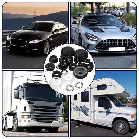 Black License Plate Screws, Stainless Steel License Plate Screws Phillips Motorcycle Fasteners Hardware Black Oxide with Bolts Nuts Caps for Cars Motorcycles Mounting Front Rear Frame, M6-1.0x16mm in Kuwait