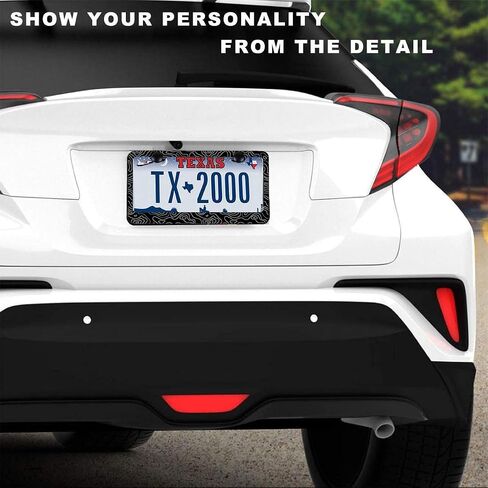 2 PCS for US Navy Veteran License Plate Frames,Matte Black Aluminum License Plate Holder for USN License Plate Protection with Screw Set in Kuwait