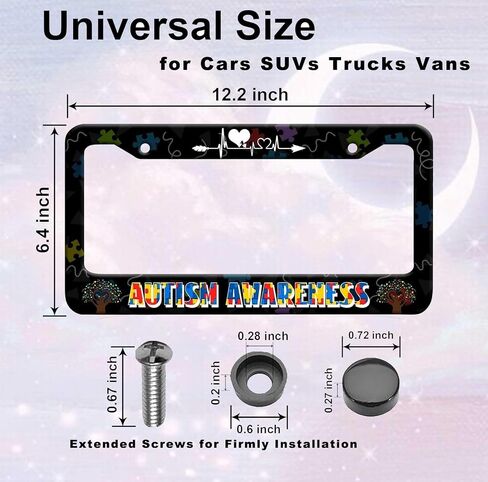 2 PCS for US Navy Veteran License Plate Frames,Matte Black Aluminum License Plate Holder for USN License Plate Protection with Screw Set in Kuwait