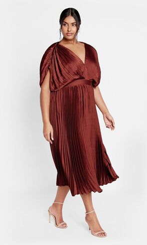 City Chic Women's Plus Size Dress - Henley Midi in Kuwait