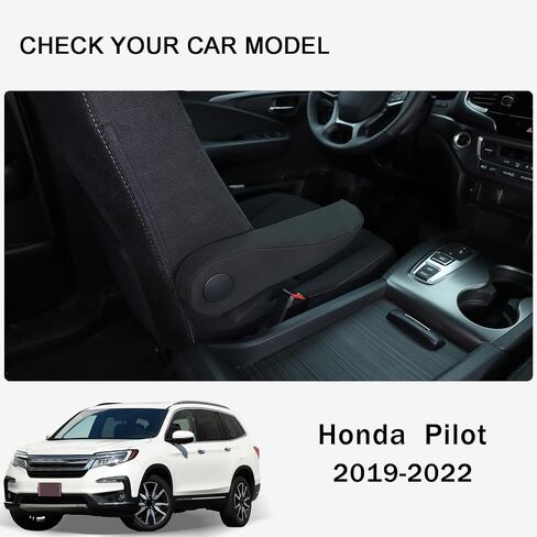 أغطية ذراع مقعد السيارة لأغطية هوندا Pilot 2019-2022/ Ridgeline 2017-2023/ Passport 2019-2023 ، واقي ذراع القماش الأمامي من القماش الأسود مع تصميم فيلكرو ، زوج واحد in Saudi Arabia
