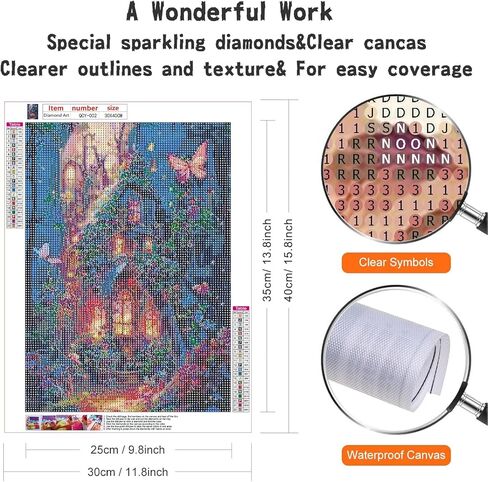 GUMITOON Diamond Art Kits for Adults-Ornaments Full Drill Diamond Dots Paintings for Beginners, Round 5D Paint with Diamonds Pictures Gem Art Painting Kits DIY Crafts Kits QCY-090 in Kuwait