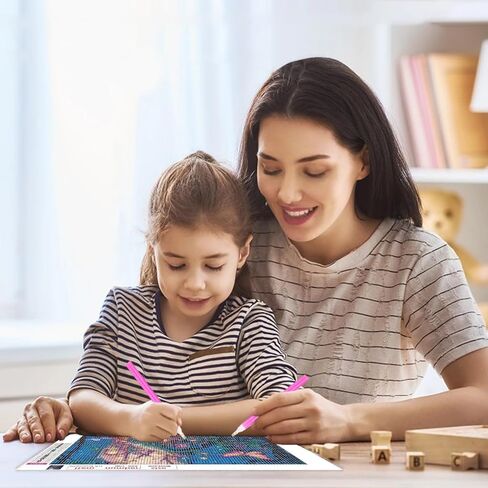 GUMITOON Diamond Art Kits for Adults-Ornaments Full Drill Diamond Dots Paintings for Beginners, Round 5D Paint with Diamonds Pictures Gem Art Painting Kits DIY Crafts Kits QCY-090 in Kuwait