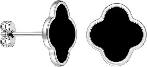 Lecalla 925 Sterling Silver Drop أقراط | والدة بيرل البرسيم حلق | أم لؤلؤة عشيق حلق | Zirconia Mop Drop Drop Dangle أقراط للنساء in Kuwait