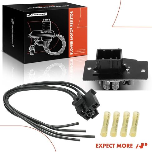 A -Premium HVAC Blower Motor Resistor مع مجموعة تسخير الأسلاك متوافقة مع فورد ، لينكولن آند ميركوري سيارات - كراون فيكتوريا ، سيارات المدينة ، كونتري سكوير ، المحدودة ، كراون فيكتوريا ، مارك السادس ، كولوني بارك in Saudi Arabia