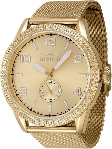 Invicta Vintage Men 44mm من الفولاذ المقاوم للصدأ الذهب الذهب in Saudi Arabia