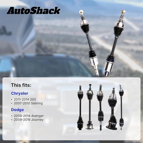 AutoShack Front Right CV Axle Shaft Assembly Replacement for 2012-2019 Dodge Journey AWD 2009-2020 Dodge Journey FWD 2008 Chrysler Sebring AWD 2008-2009 Dodge Avenger FWD Passenger Side DSK044 in Saudi Arabia