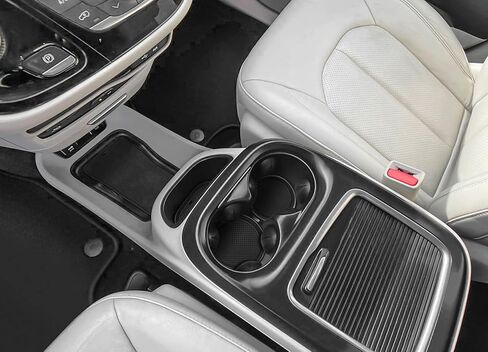 الحصير المضادة للغضب Auovo متوافق مع Chrysler Pacifica 2017-2019 2020 2021 2022 إكسسوارات فتحة فتحة لوحة السيارة الداخلية تزيين السيارات بطانات بطانات كوب الأبواب بطانات الكأس (أسود) in Saudi Arabia