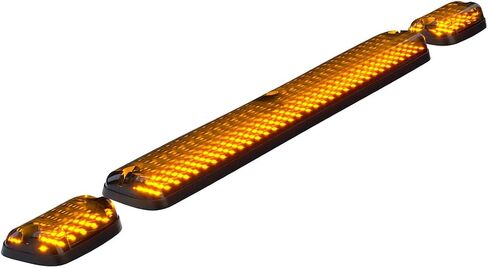 RECON - Fits 2007-2014 Sierra & Silverado 2500/3500 3-Piece Cab Roof Light Kit High Power Strobe LED White & Amber & Running Lights (SMOKED LENS) in Saudi Arabia