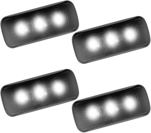 RECON - 2010-2021 RAM 3500 Dually Fender LED Lights White or Amber & Red Smoked or Clear Lens (4-Piece Set) - Multiple Lens & Colors (WHITE LED, SMOKED LENS) in Saudi Arabia
