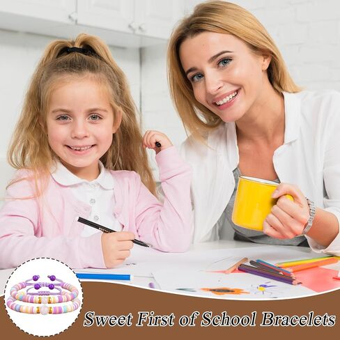 العودة إلى الأشياء في اليوم الأول من أساور الأطفال في مرحلة ما قبل المدرسة الأم وهدايا لي لأساور ابنة الأم in Saudi Arabia