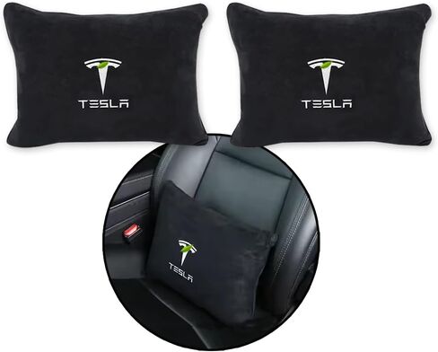 Tesla Model S X 3 Y & Cybertruck مقعد السيارة وسادة دعم قطنية ملحقات إسفنجية لتخفيف آلام الظهر أثناء القيادة - قطعة واحدة in Kuwait