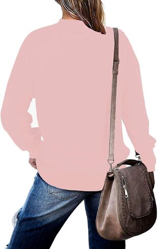 BEUFRI Oversized Sweatshirts for Women Crew Neck Long Sleeve Tunic Shirt Tops for Legging in Kuwait