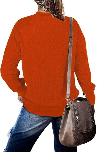 BEUFRI Oversized Sweatshirts for Women Crew Neck Long Sleeve Tunic Shirt Tops for Legging in Kuwait