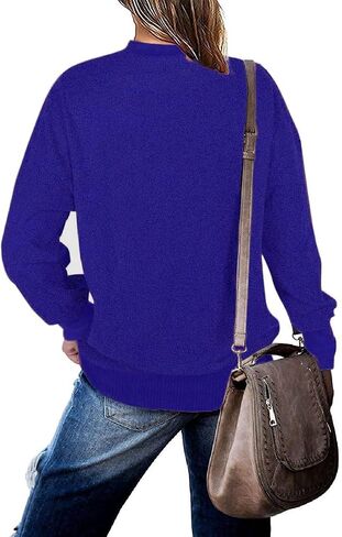 BEUFRI Oversized Sweatshirts for Women Crew Neck Long Sleeve Tunic Shirt Tops for Legging in Kuwait