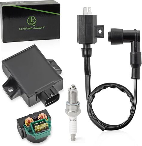 Igniter CDI and Starter Solenoid Relay Ignition Coil for Kawasaki Bayou 220 Bayou 250 KLF220 KLF250 1996-2011 21121-1160 21119-1457 21160-1085 92070-1019 27010-1254 in Saudi Arabia