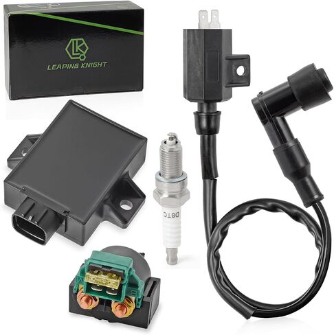 Igniter CDI and Starter Solenoid Relay Ignition Coil for Kawasaki Bayou 220 Bayou 250 KLF220 KLF250 1996-2011 21121-1160 21119-1457 21160-1085 92070-1019 27010-1254 in Saudi Arabia