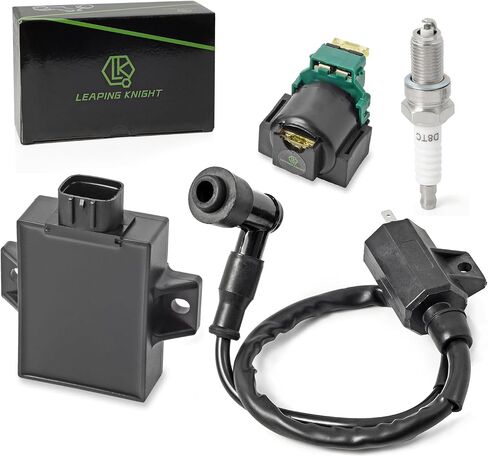 Igniter CDI and Starter Solenoid Relay Ignition Coil for Kawasaki Bayou 220 Bayou 250 KLF220 KLF250 1996-2011 21121-1160 21119-1457 21160-1085 92070-1019 27010-1254 in Saudi Arabia