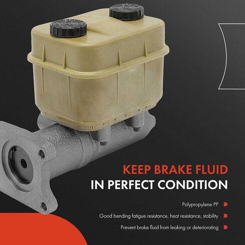 A-Premium Brake Master Cylinder مع خزان وقبعة متوافقة مع مركبات Ford و Freightliner-F-53 Motorhome Chassis 1999-2000 ، FL50/FL60/FL70/FL80 1999-2001-استبدل# F81Z2140AA in Saudi Arabia