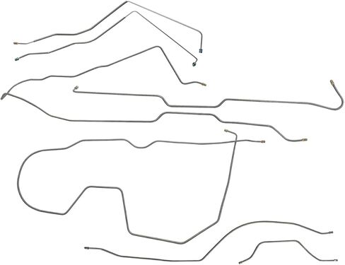 Inline Tube Compatible with 1983-86 Jeep CJ-7 AMC 20 Wide Axle Complete Power Brake Line Kit 7pc, Stainless in Kuwait