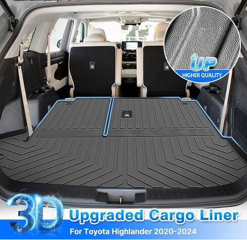 Cartist Cargo Liner Fits for Ford Expedition Max/Lincoln Navigator L 2018-2024 All Weather Back Seat Cover Trunk Cargo Mat for Expedition Accessories （7&8 Seats 3rd Backrest Mat+Trunk Mat） in Kuwait