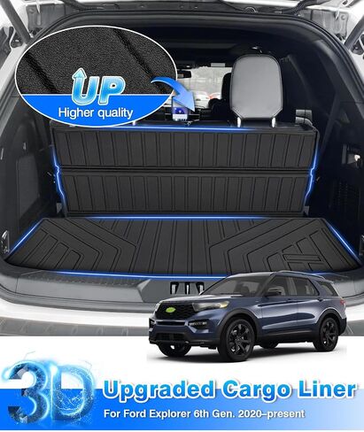 Cartist Cargo Liner Fits for Ford Expedition Max/Lincoln Navigator L 2018-2024 All Weather Back Seat Cover Trunk Cargo Mat for Expedition Accessories （7&8 Seats 3rd Backrest Mat+Trunk Mat） in Kuwait