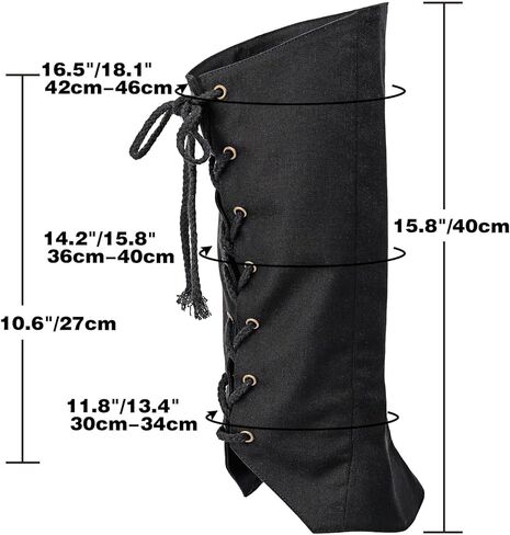Medieval Pirate Boots Cover Linen Leg Gaiters Renaissance Costume Accessories for Ren Faire in Kuwait
