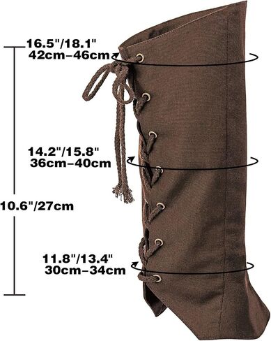 Medieval Pirate Boots Cover Linen Leg Gaiters Renaissance Costume Accessories for Ren Faire in Saudi Arabia