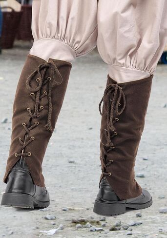 Medieval Pirate Boots Cover Linen Leg Gaiters Renaissance Costume Accessories for Ren Faire in Saudi Arabia
