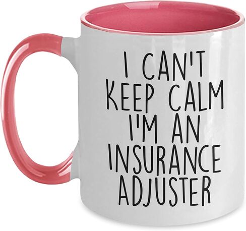 Cute Funny Insurance Adjuster Gifts Two Tone Coffee Mug I Cant Keep Calm Im An Insurance Adjuster, Perfect for Insurance Adjuster Men, Women, Friends, Coworkers, Family on Christmas in Kuwait