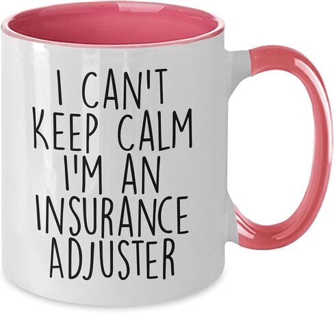 Cute Funny Insurance Adjuster Gifts Two Tone Coffee Mug I Cant Keep Calm Im An Insurance Adjuster, Perfect for Insurance Adjuster Men, Women, Friends, Coworkers, Family on Christmas in Kuwait