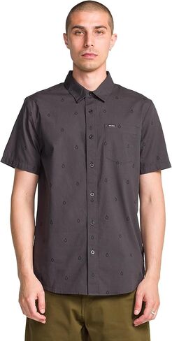 Volcom Men's Patterson Short Sleeve Button Down Woven Shirt in Saudi Arabia