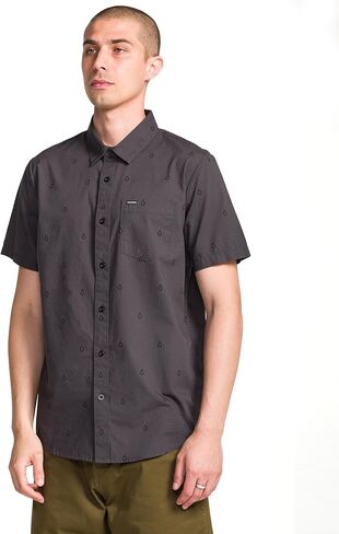 Volcom Men's Patterson Short Sleeve Button Down Woven Shirt in Saudi Arabia