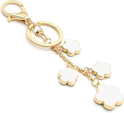 HOSBY Keychains for Womens, Bag Charm Flowers Car Key Chain Key Ring Pendant for Purse, Handbag Bag Decoration in Kuwait