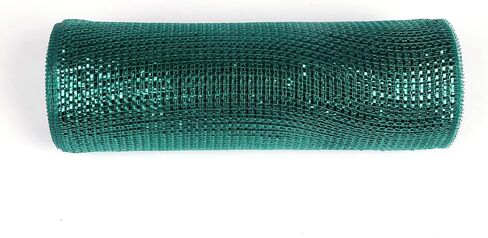 YYCRAFT 10 Yards 10 Inch Poly Mesh Ribbon Rolls Deluxe Wide Foil,Red/Lime in Kuwait