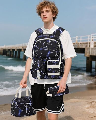 Hidds Laptop Backpacks for Teens Boys Mens Lightning School Bag College Backpack Travel Casual Daypack Bookbags Students in Kuwait