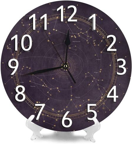 IBILIU Cow Wall Clock Non Ticking,Black and White spot Animal Print Cow Skin Round Wall Clocks Battery Operated for Living Room Bedroom Decor in Kuwait