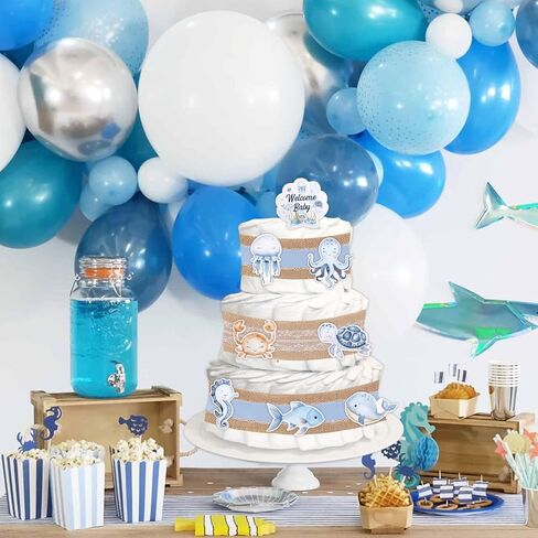 استحمام الطفل القصيرة موضوع ديكورات كعكة حفاضات ، عيد ميلاد ترحيب بوبرات الحفاضات الحفاضات اللوازم الأخضر ، وتشمل الشريط ، وبطاقات كعكة الحيوانات (حفاضات غير متضمنة) in Kuwait